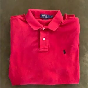 Polo Ralph Lauren Red Collar Longsleeve Sz Med